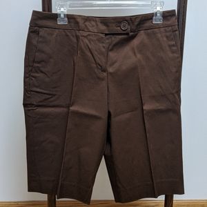 Anne Klein stretch Brown Bermuda shorts